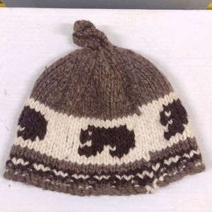 Hand Knit Cowichan Bear Hat